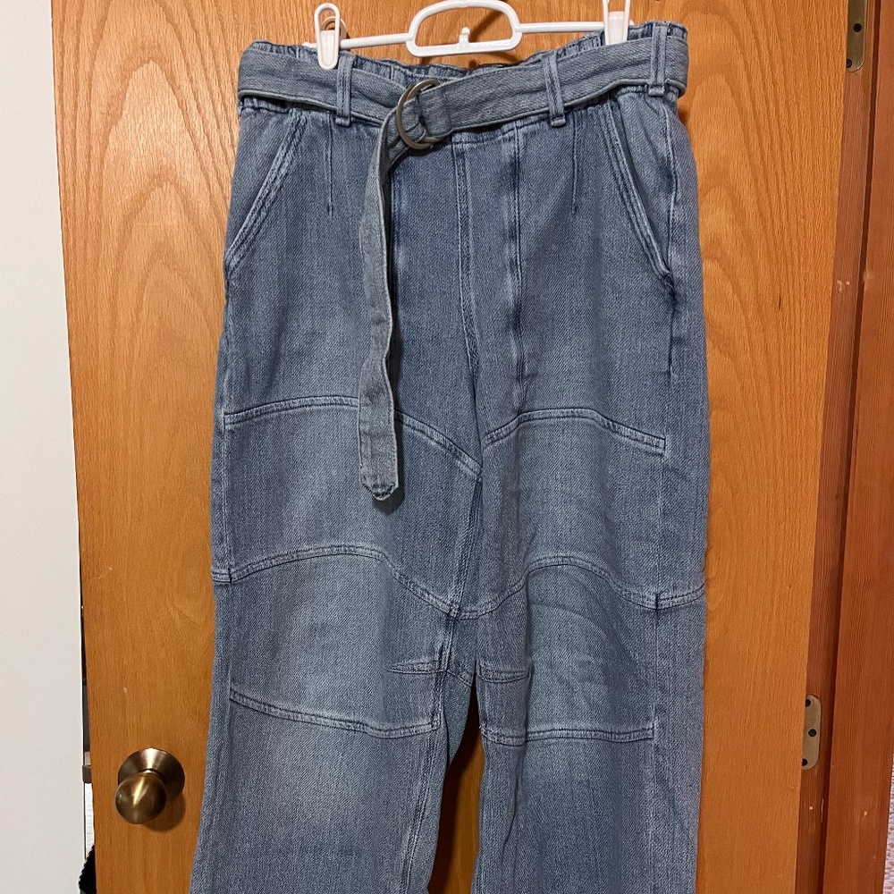 Free People pull on barrel jeans